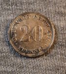 Moneta 20 Pfennig 1876 Prusy