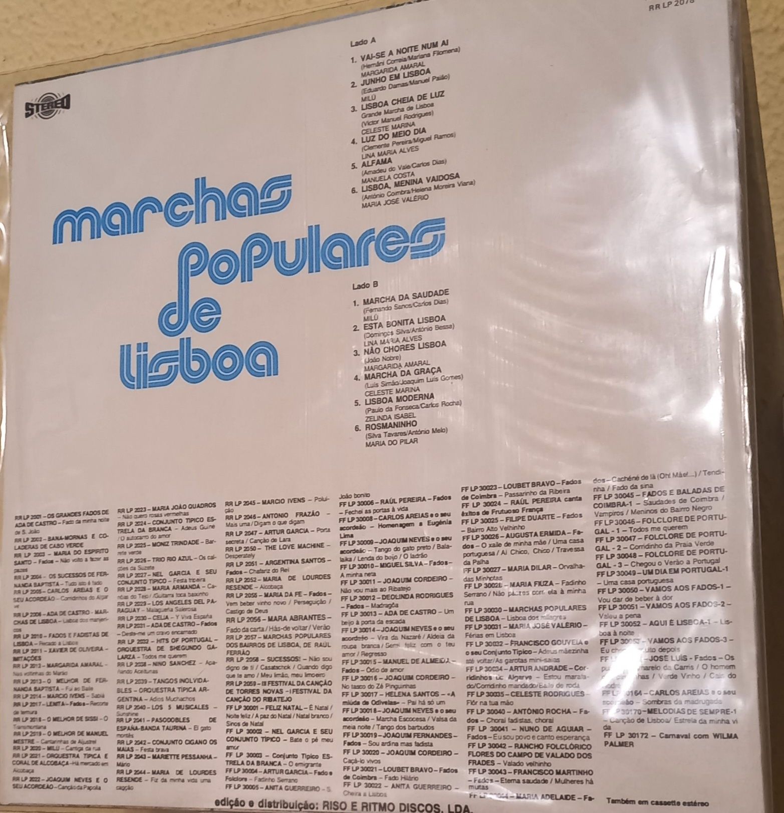 Disco de Vinil LP, Marchas Populares de Lisboa.