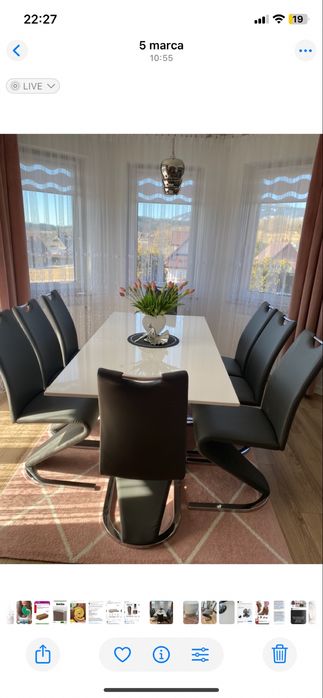 Krzesla szare nowoczes 8 szt