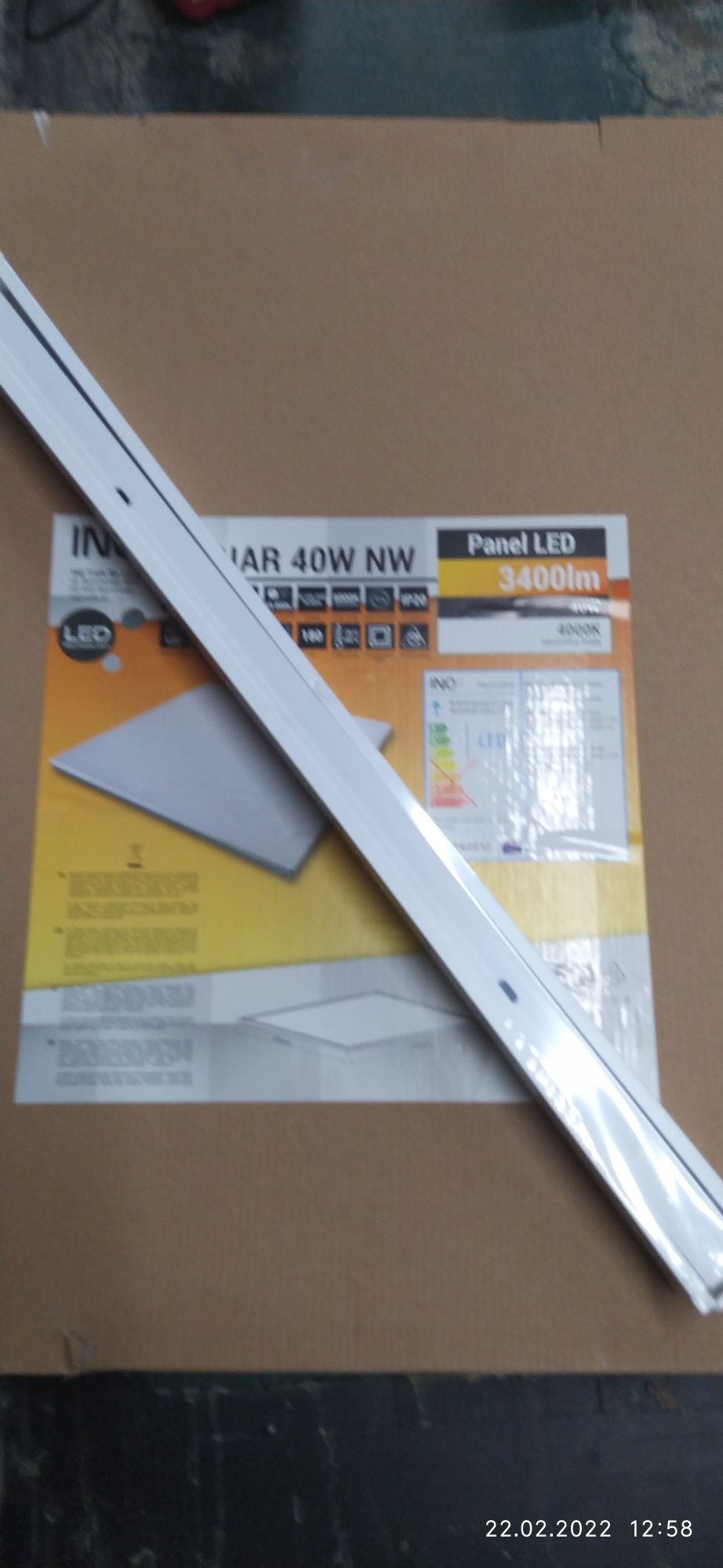 Panel LED 59,5×59,5 plus ramka natynkowa