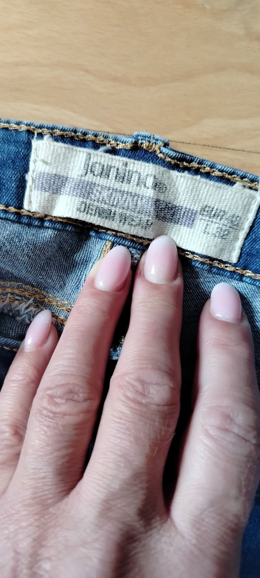 Ładne Duże Spodnie Dżinsowe Janina Skinny 48 stan idealny