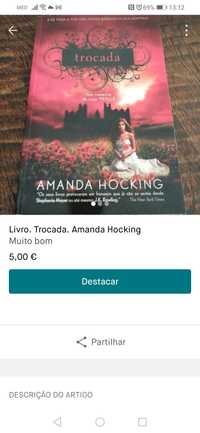 Livro. Trocada. Amanda Hocking