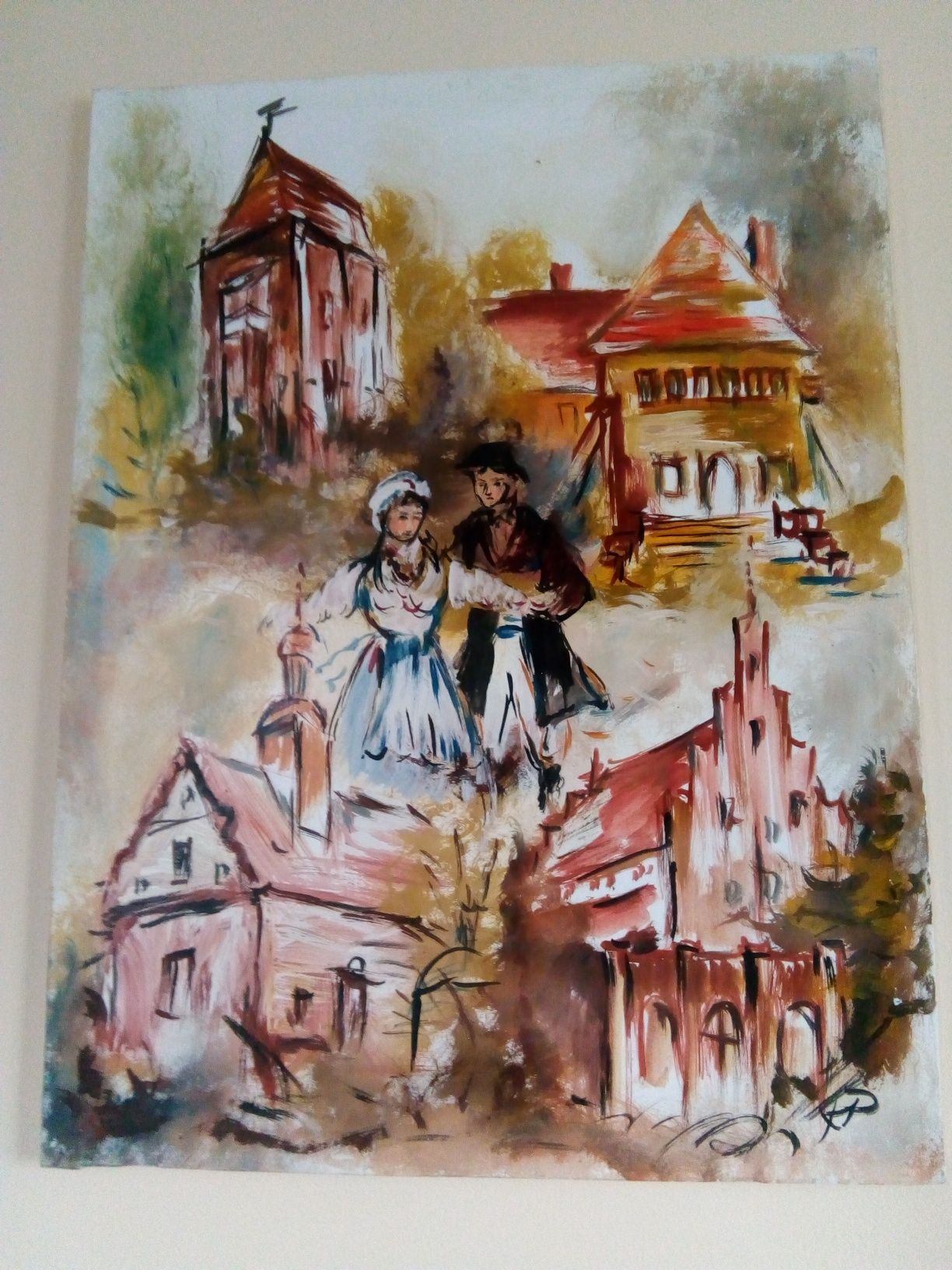 Piękny obraz płótno sygnowany