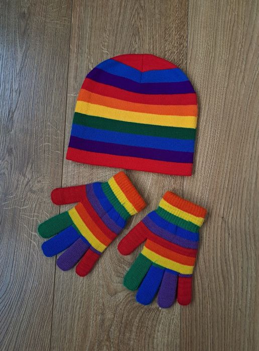 Зимний набор/шапка перчатки 98/104 см