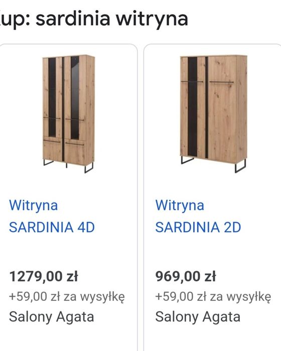 Witryna LOFT Sardinia Agata Meble jak nowa
