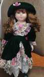 Boneca de porcelana dama antiga