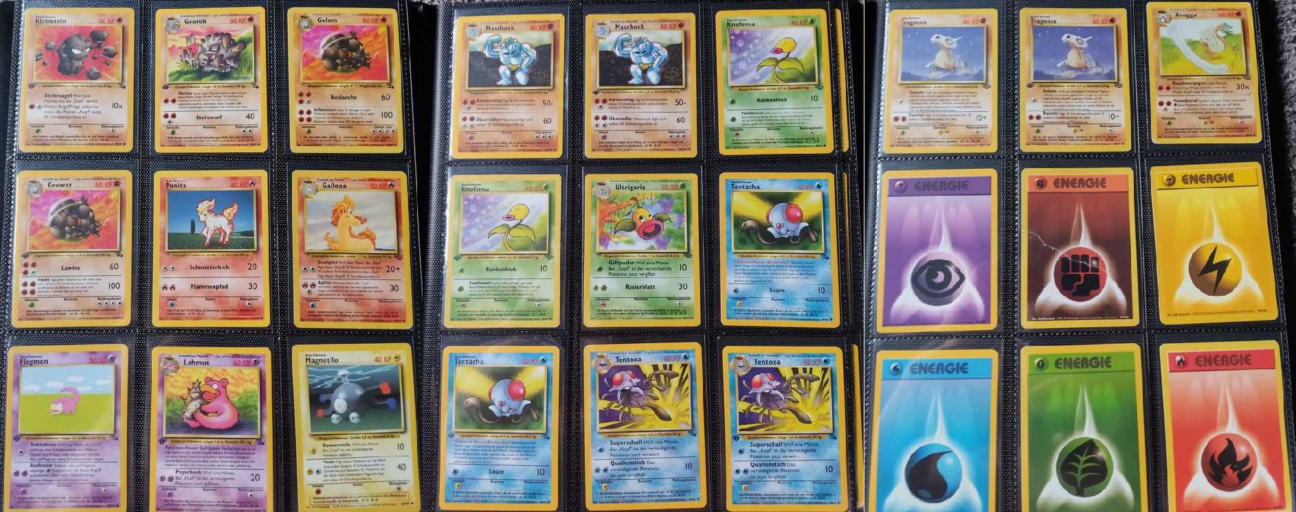 Cały zestaw kart pokemon(głównie niemieckie) Deutsche Pokemon-Karten