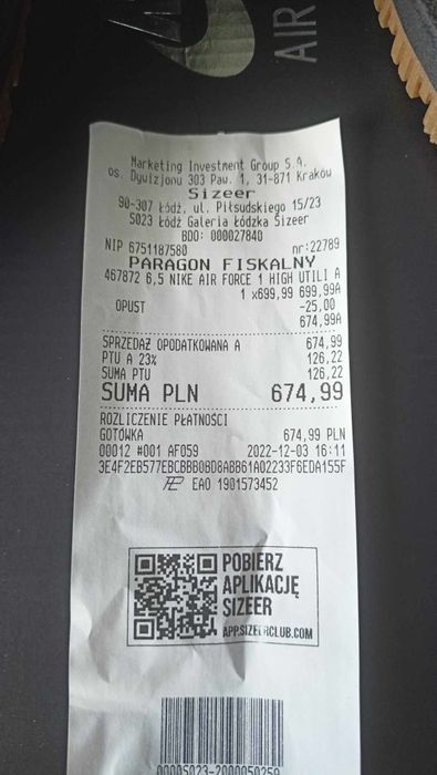 Buty Nike Air Force 1 High Utili rozm. 37,5