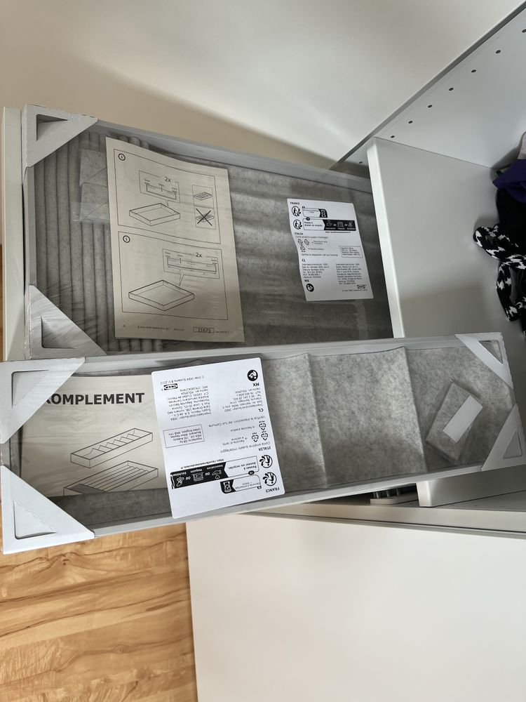 Ikea wkłady na bizuterię do szuflada do szafy