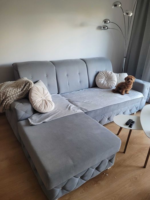 Piękny #narożnik #sofa #glamour #szary