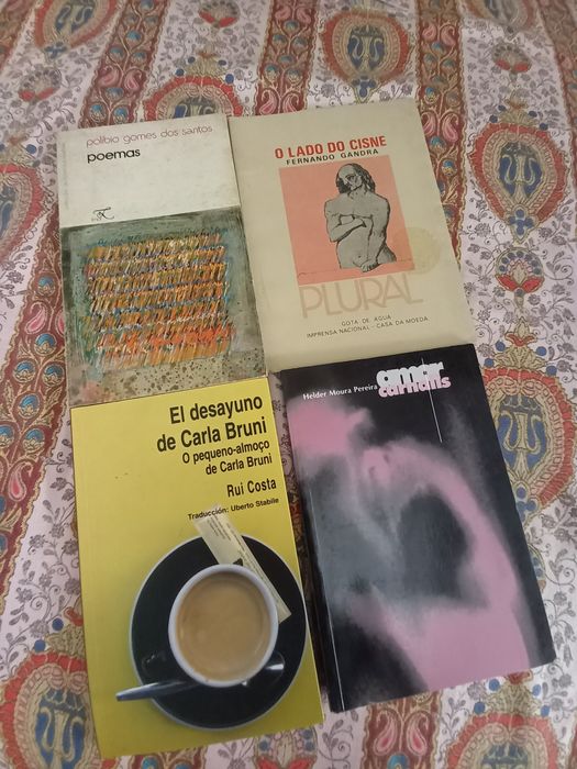 Quatro livros de poesia primeiras edições conjunto barato