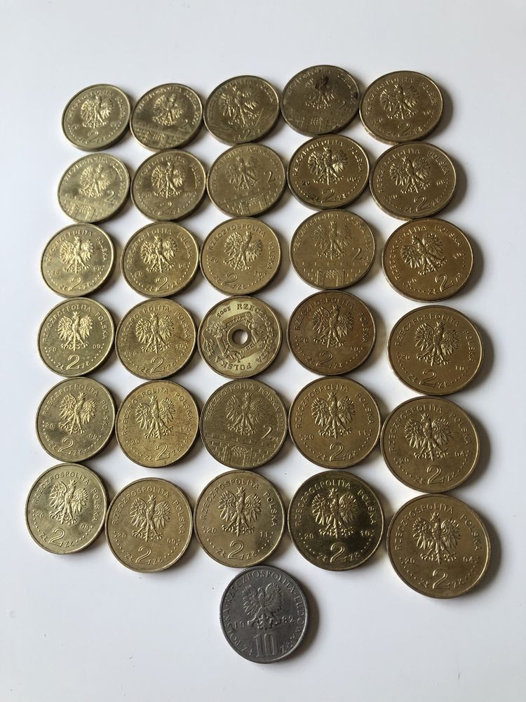 Zestaw 31 monet kolekcjonerskich