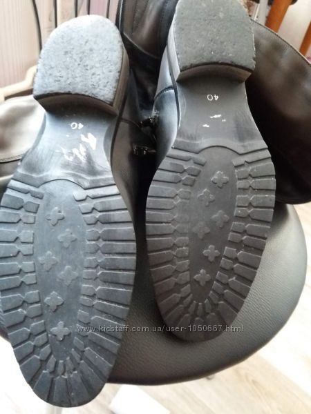 Кожаные сапоги Италия на узкую ножку 40-41 размер, стелька 26,5 см