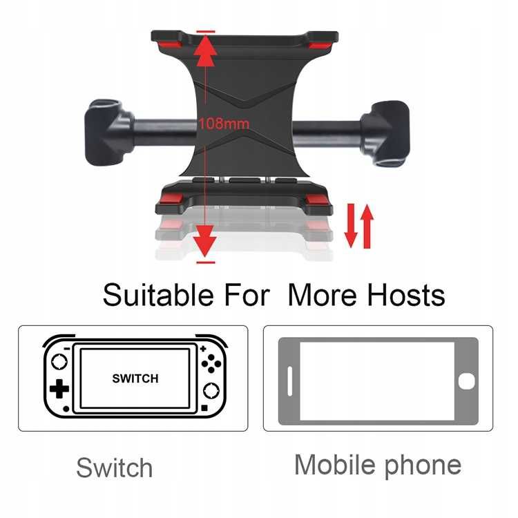 Uchwyt do Nintendo Switch na zagłówek samochodu