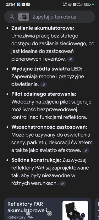 Reflektor Par 12 Akumulatorowy