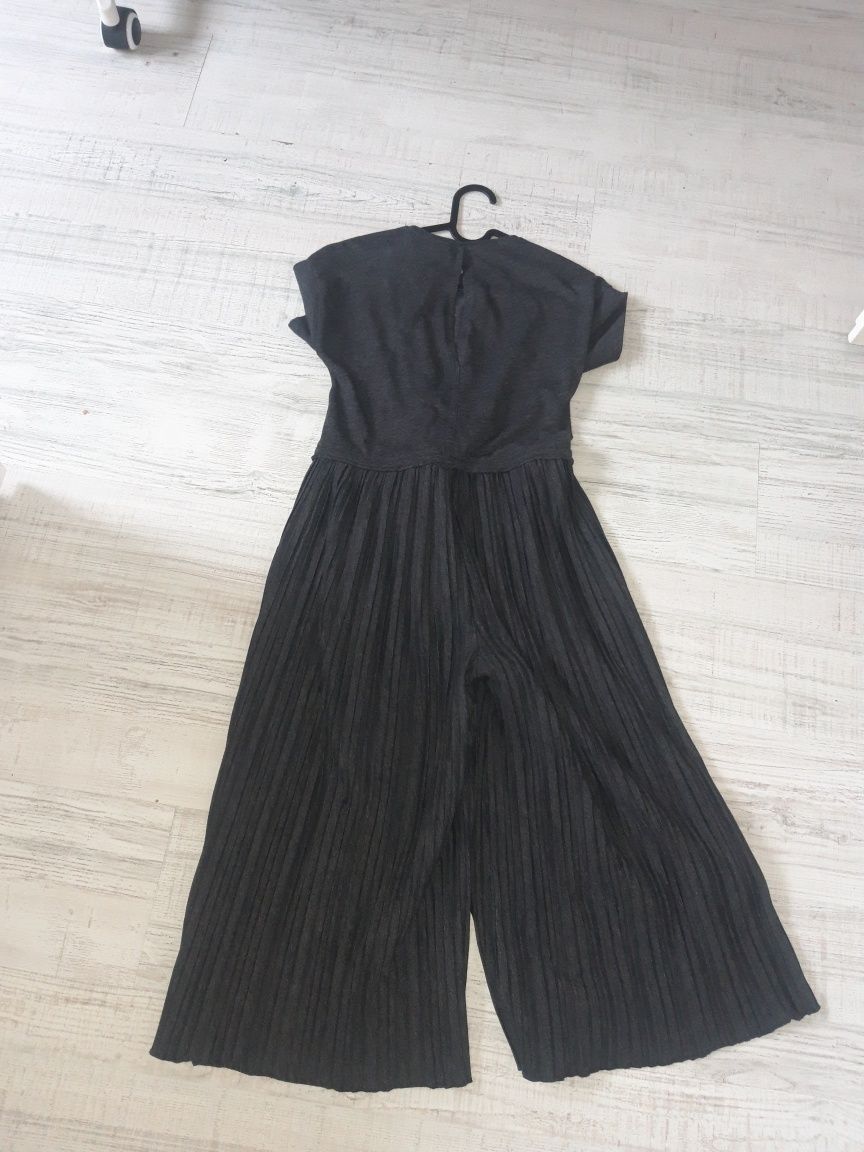 Kombinezon Zara Kids 140 ciemno szary piękny plisowane nogawk 140i