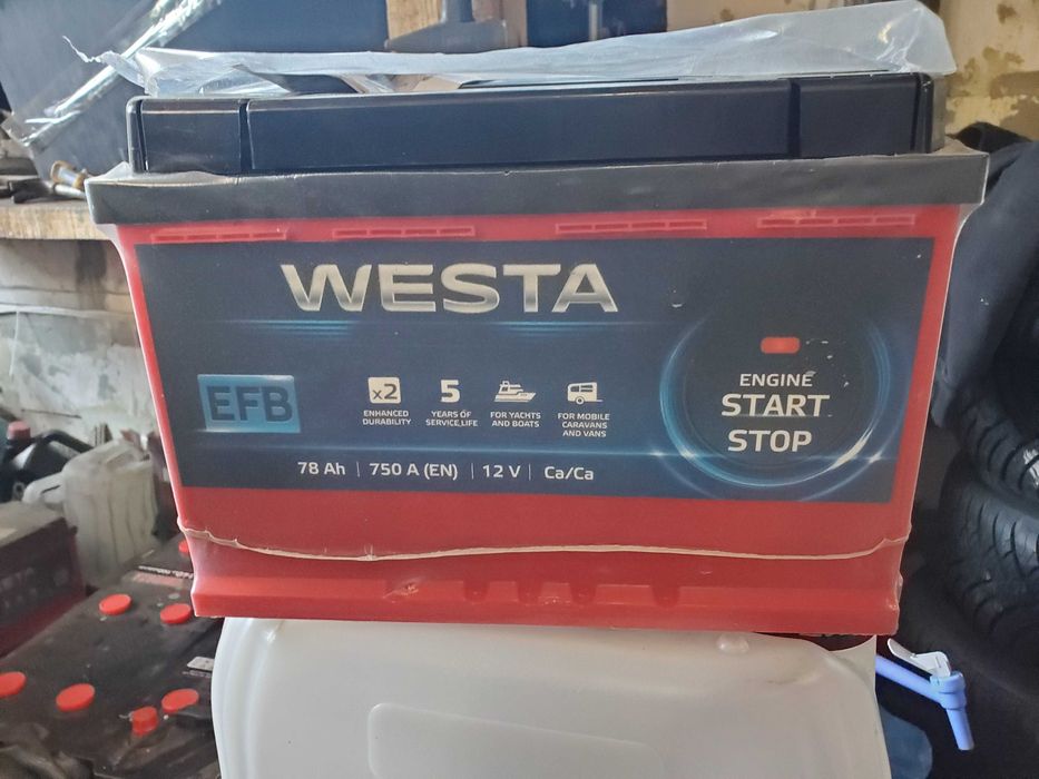 Акумулятор автомобільний Westa 78ah start/stop