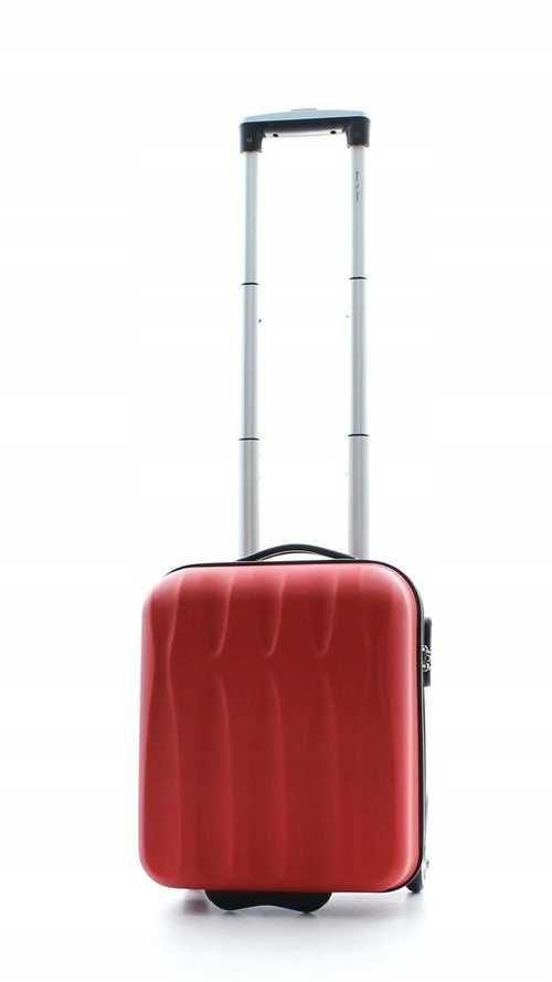 Mała czerwona walizka torba na 2 kołach z ABS Bubule