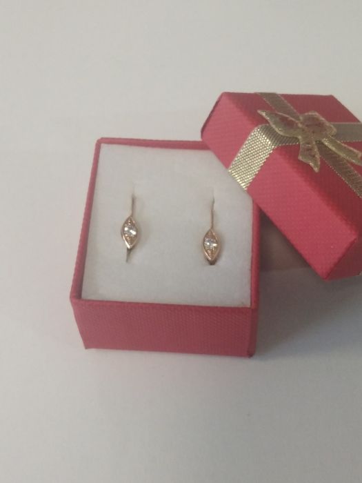 Złote kolczyki z cyrkoniami złoto 583