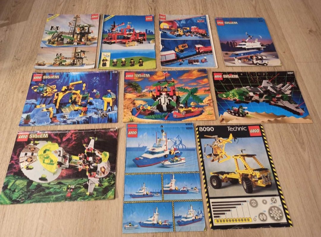 Instrukcje lego na sztuki. Lata 90' castle pirates town space technic