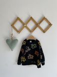 Bluza lindex 98 czarna kolorowe napisy
