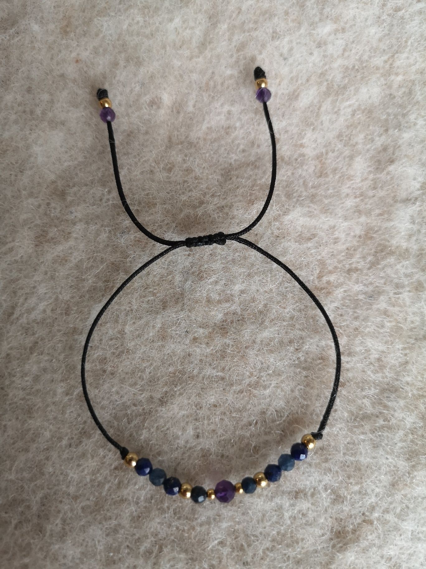 Bransoletka z kamieni naturalnych Ametyst Szafir Lapis Lazuli