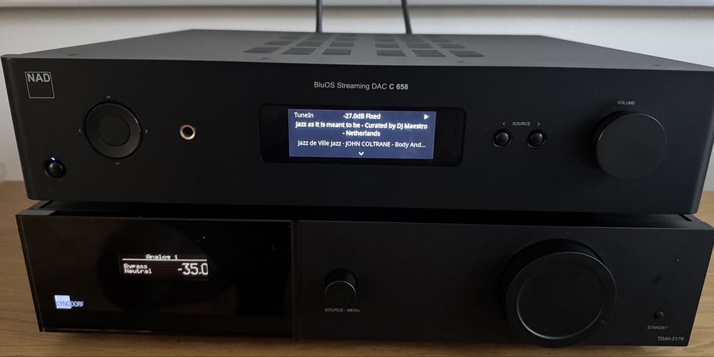 Nad C658 BluOs streaming dac + moduł HDMI komplet okazja pilot
