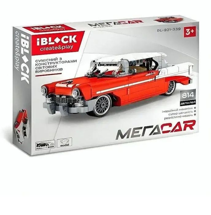Конструктор iblock 921-339 ретро автомобіль