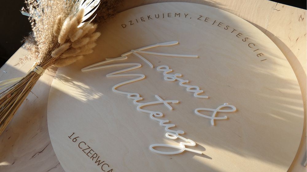 Tablica powitalna ślub drewniana personalizowana