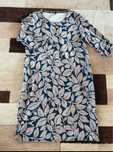 Sukienka do pracy midi 5xl kwiaty plus size