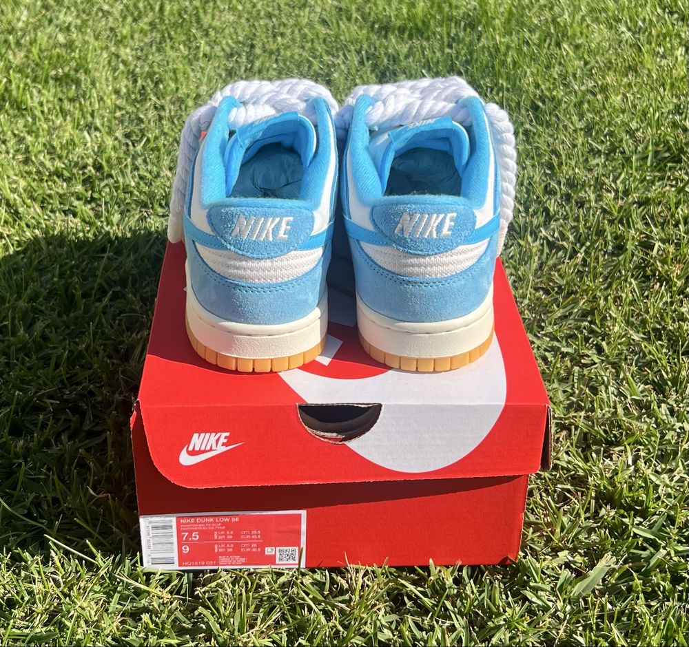 Nike Dunk Azuis Novas w/rope laces
