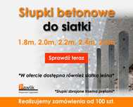 Słupki betonowe do siatki leśnej | Siatka leśna  a
