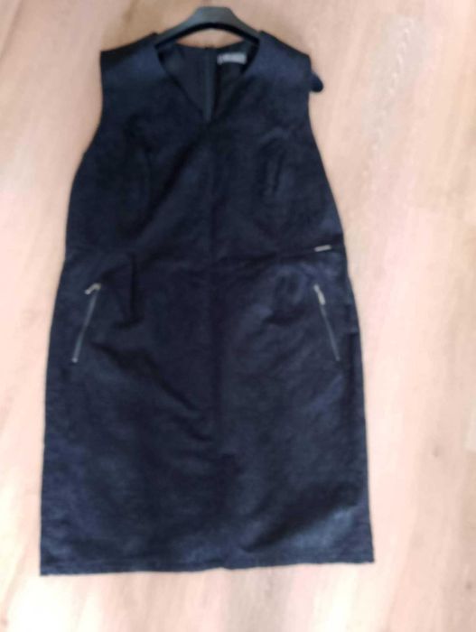 Sukienka czarna bez rękawów na podszewce, rozmiar 44 eLTON