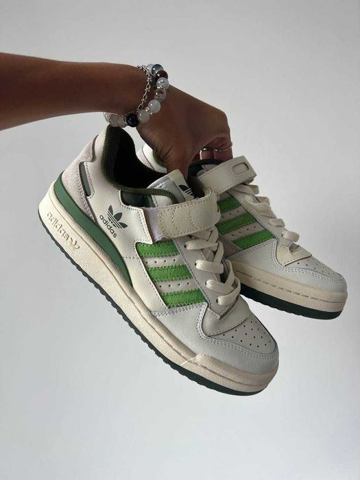 Кросівки Adidas Forum 84 White/Green premium
