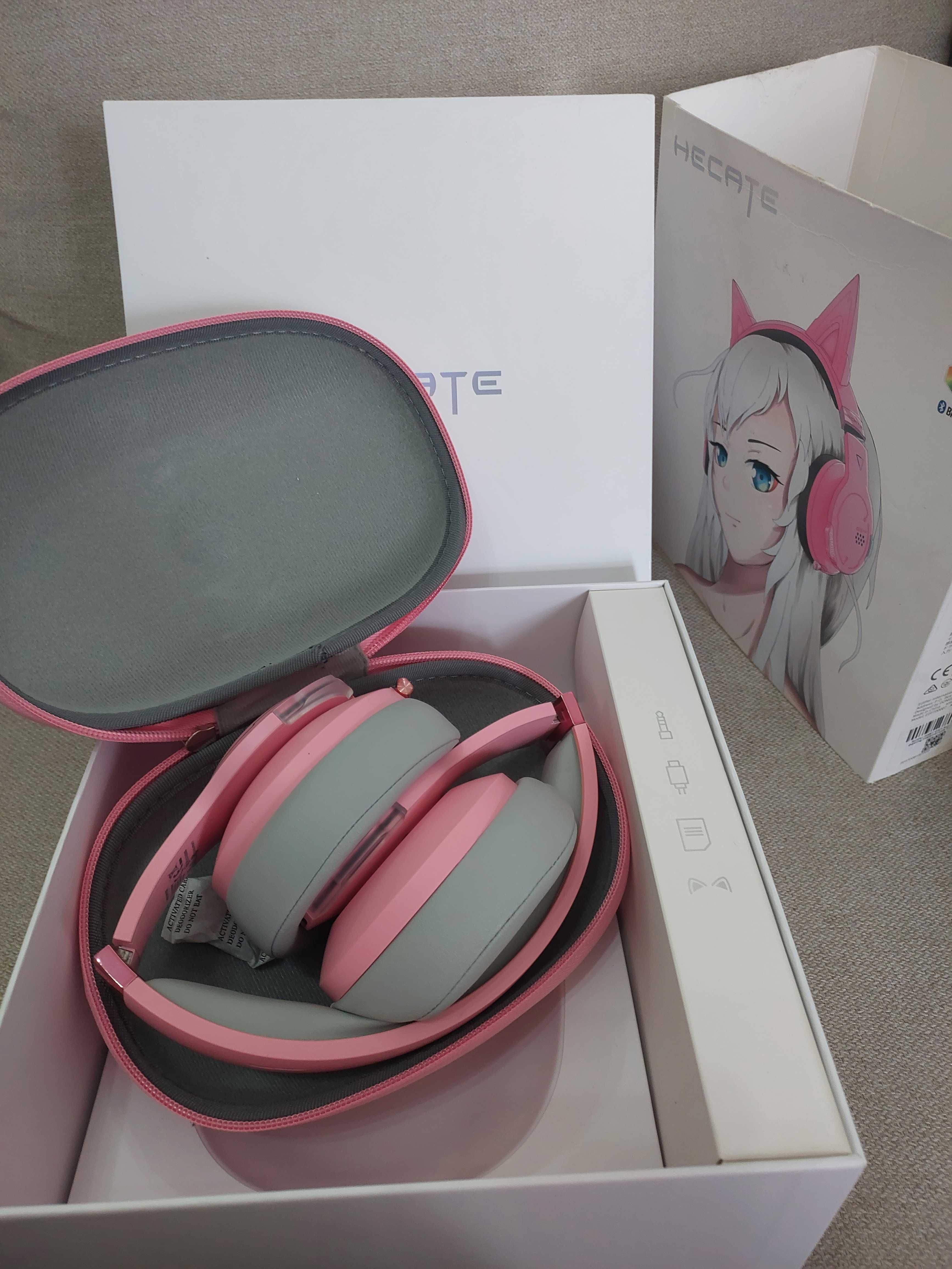 NOVO | Headsets Edifier G5BT CAT Auriculares Gaming Bluetooth RGB Rosa