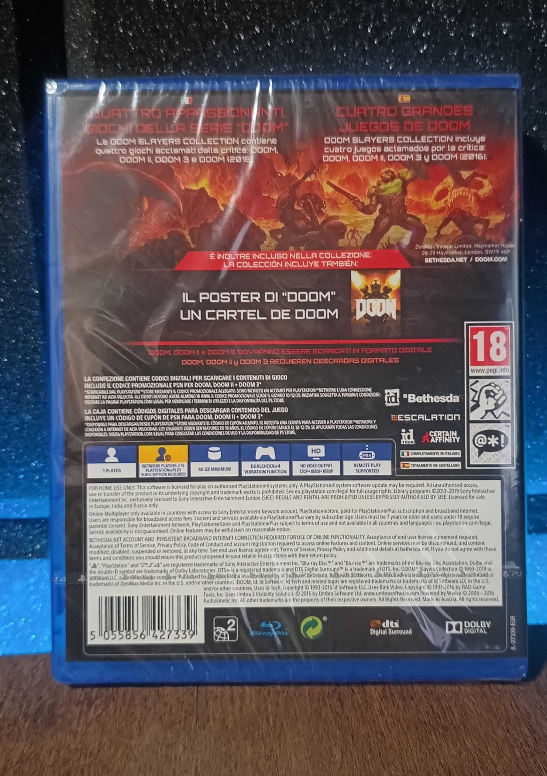 Doom: Slayers Collection PS4 PS5 zestaw czterech kultowych strzelanek
