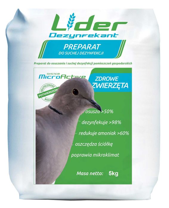 Dezynfekant LIDER Skuteczna Dezynfekcja Obory, Kurnika i Chlewni