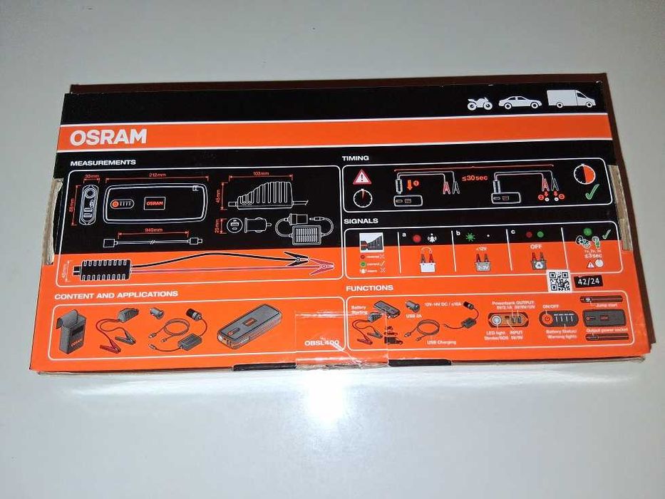 OSRAM BatteryStart 400 Power Bank Booster Urzadzenie Rozruchowe