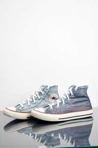 Converse высокие кеды с блестящей отделкой 33 (21,5 см) високі кеди