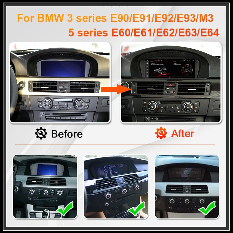 Android BMW serii 5 E60 E61 E63 E64 E90 E91 nowe 

E90 E91 radia