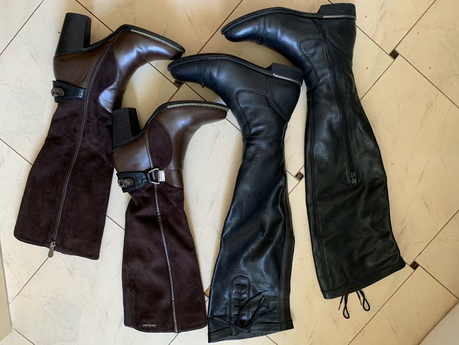 Брендові чобітки/ботфорти Швейцарія Натуршкіра р.36 устілка24см Сапоги