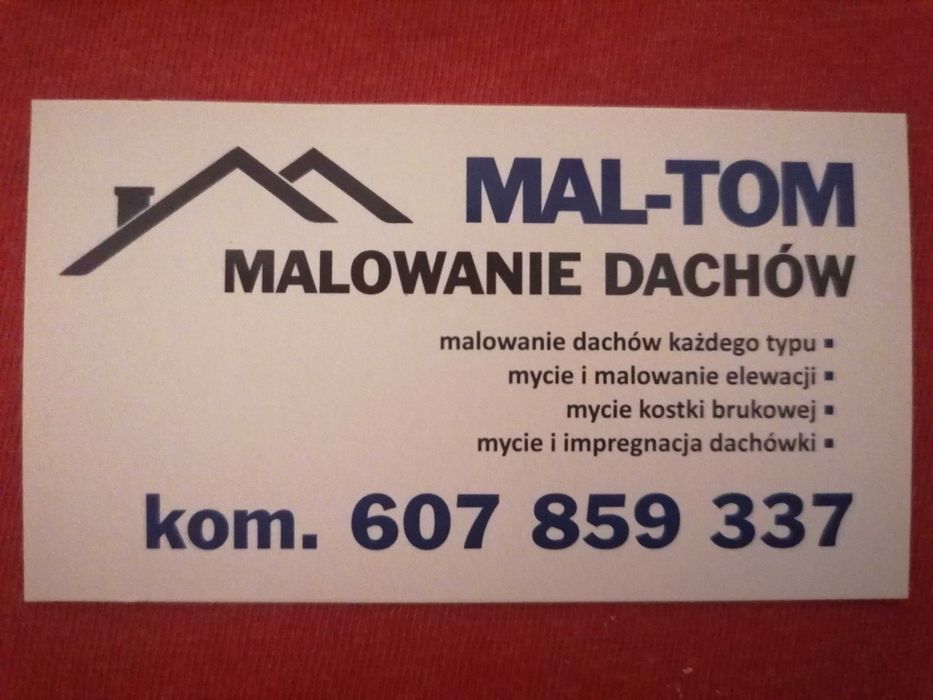 Mycie, Malowanie Dachów, Czyszczenie Dachówki Tarnów, małopolska