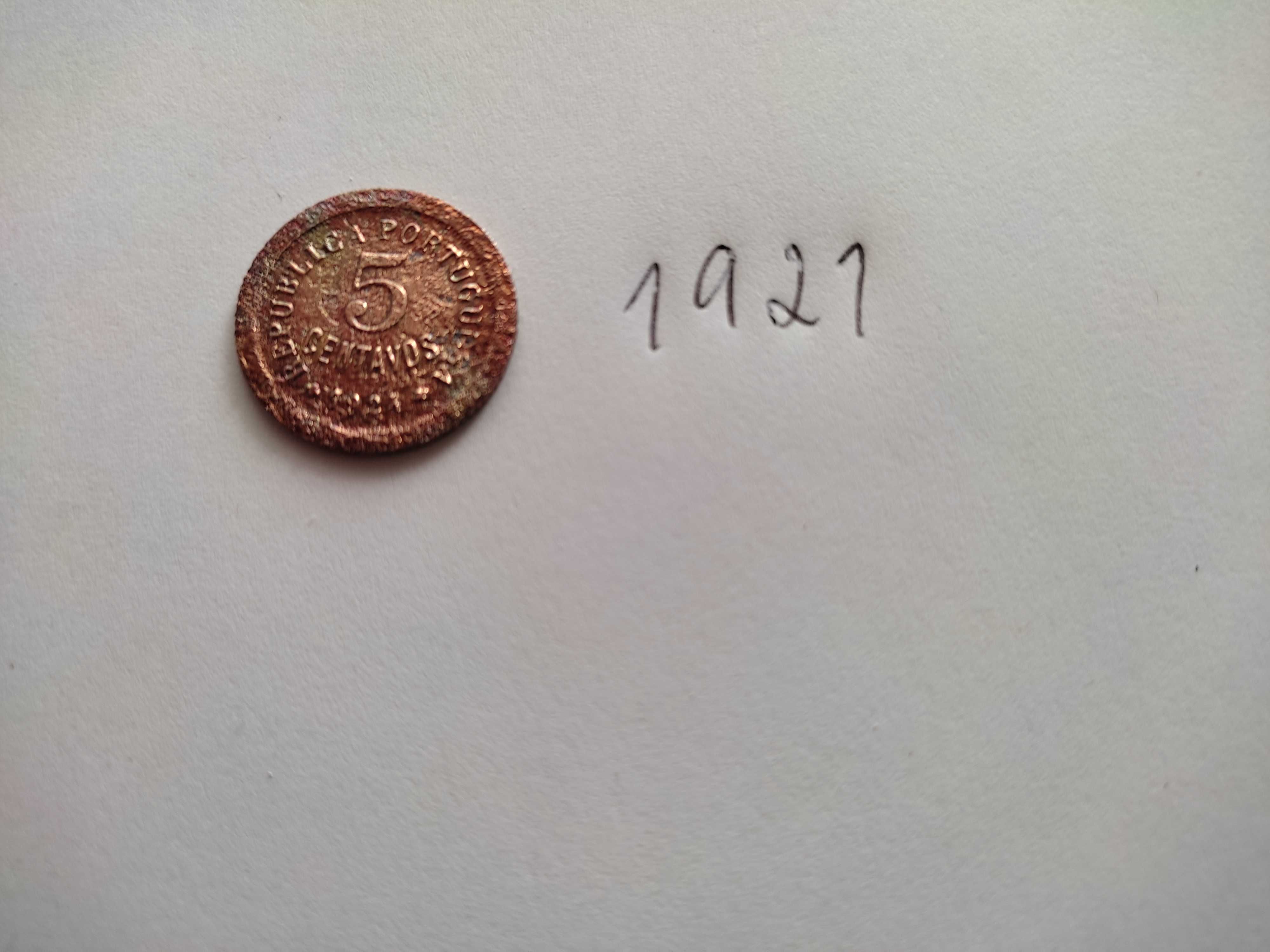 moedas da republica-5 centavos 1921
