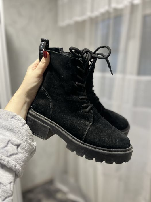 Замшеві зимові ботінки (жіночі) 38р