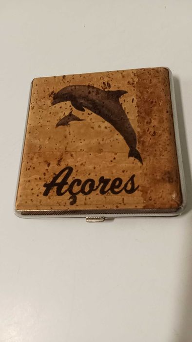 Cigarreira em cortiça recordação dos Açores