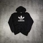 MĘSKA Bluza z Kapturem Hoodie Czarna Adidas Originals Premium Nadruk
