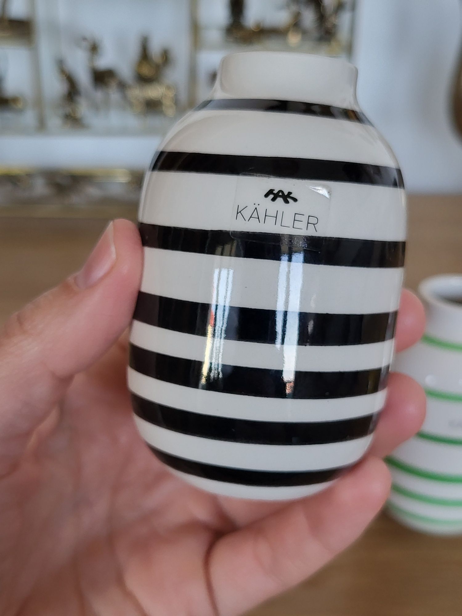 Miniwazoniki Kähler Omaggio 3 sztuki czarny, zielony, różowy