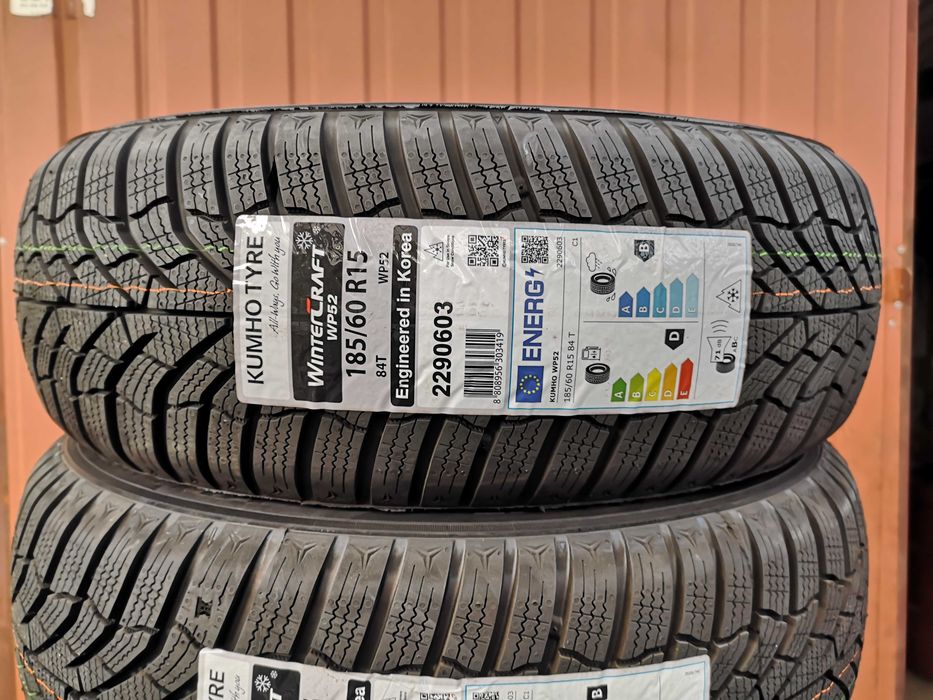 185/60 R15 84T - Kumho Winter Craft WP52 (2 sztuki) NOWE