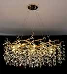 Żyrandol NOWY krysztalowy złoty kinkiety galazki salon lampa glamour