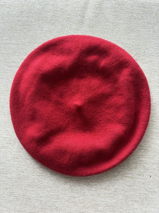 Nowy beret damski czerwony 100% wełna klasyczny polski producent Tessa